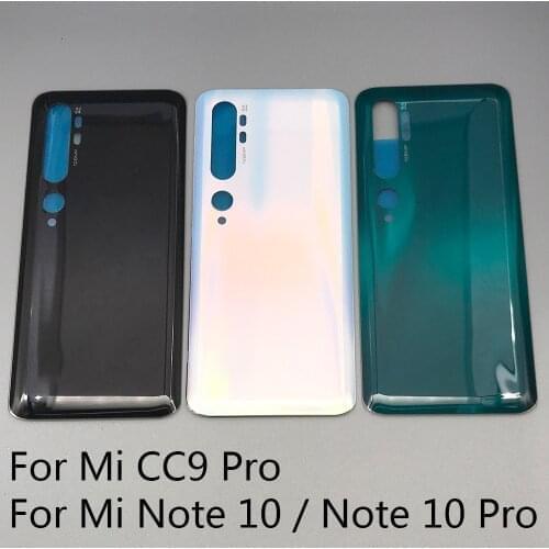 Back Glass Battery Cover Rear Door Housing Case For Xiaomi Mi Note 10 / Note 10 Pro / Mi CC9 Pro With Glue Adhesive