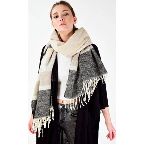 Womens Black-Mink Print SHAWL Model 85 ACRYLIC % 15 POLYESTER TURKISH MADE Stylish Design Pleasant View Quality product Convenient 2021