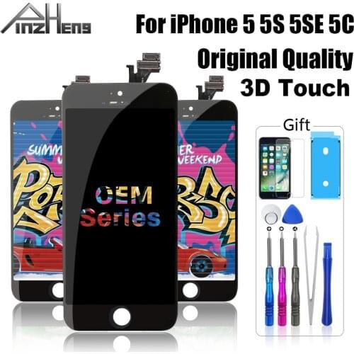 OEM Screen LCD For iPhone 5 5S 5SE 5C Original Color LCD Display Assembly Digitizer With 3D Touch Replacement LCDs No Dead Pixel