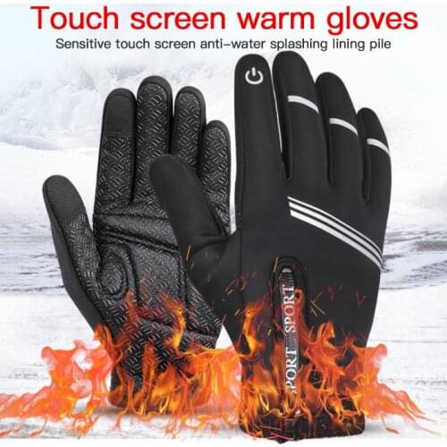 Winter Gloves Cycling Water Resistant Windproof Touch Screen Gloves Non-Slip Thermal Gloves For Moto Bicycle Equipment