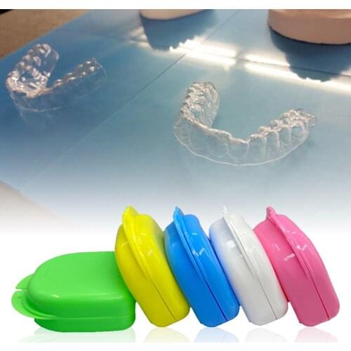 1 PC New 5 Colors Denture Storage Box Mouth Guard Container Braces Case Portable Dental Appliance Supplies Tray Health Care