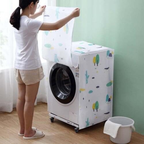 Transparent Waterproof Washing Machine Cover Sunscreen Home Automatic Impeller Roller Dust Cover 1PC