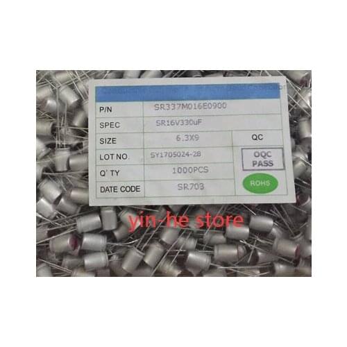 20PCS 16V330UF 6.3*9 motherboard graphics card solid capacitor charger solid capacitor 330UF 16V