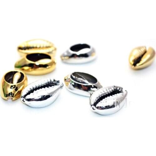 20pcs Real Natural Shell Gold Silver Plating Fashion Jewelry Diy Loose Beads Connectors Bracelets Necklace Making Findings