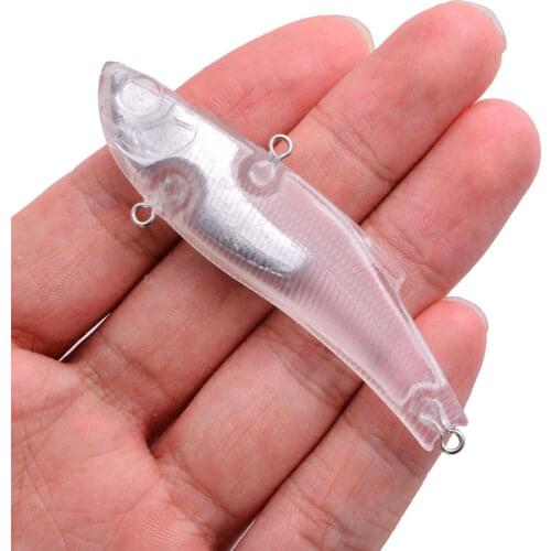 20pc Winter DIY VIB Blank Fishing Lures 7cm/16.5g Unpainted Crankbait Wobbler Lure Trolling Carp Fishing Accessories