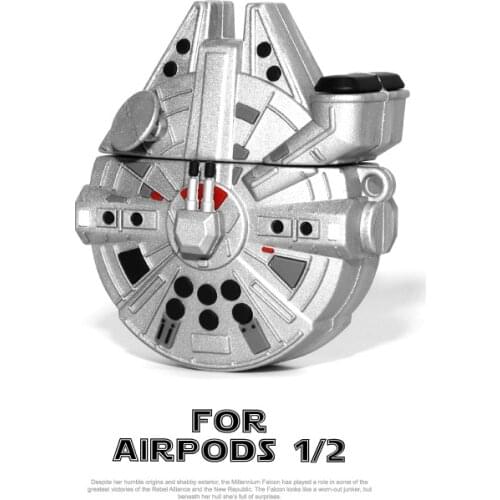 3D Spaceship Silicone Case for Airpods 1 2 Pro Protective Bluetooth Wireless Earphone Cover Accessories