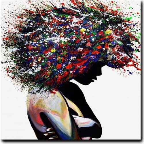 African American Women Graffiti Art Canvas Paintings on the Wall Posters and Prints Abstract Portrait Street Art Pictures Cuadro