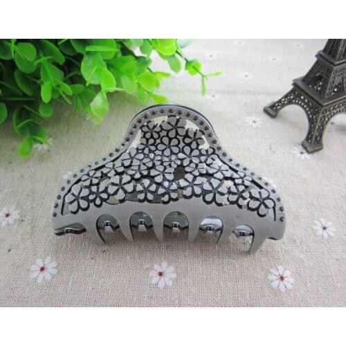 Acrylic Flower Hollowed-out Design Rhinestone Hair Claw Wedding Hair Accessories Women Fashion Hair Pins Girl Jewelry