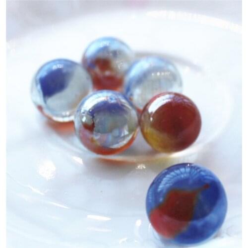 Free shipping 40pcs/lot 16MM oil color glass ball marble irregular figure 2 color DIY marbles game aquarium flowerpot glass ball