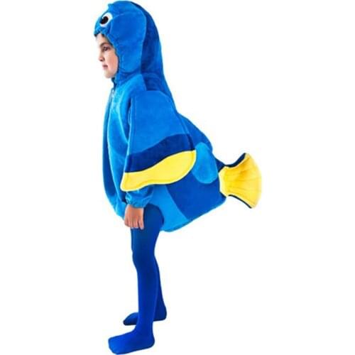 Child Clown Fish Dori Costume Child Marine Animal Costumes Kids Ocean Fish Halloween Party Costume