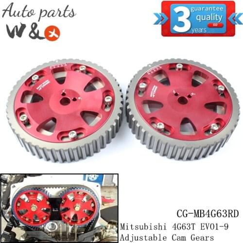 For Mitsubishi 4G63 4G63T Lancer EVO 123456789 Cam Gears Adjustable Synchronous 2pcs