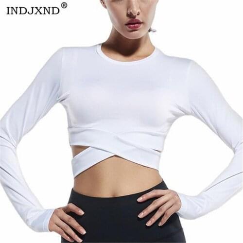 Женские спортивные футболки INDJXND China At AliExpress