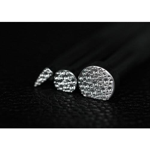 Diy handmade leather goods vegetable tanned leather stainless steel leather carving printing tool pearl fish pattern fish skin p