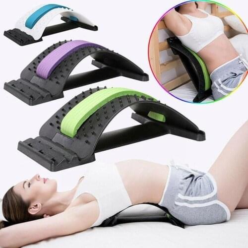 Back Massager Stretcher Fitness Massage Equipment Relax Posture Chiropractic Relief Spine Pain Lumbar Corrector Support Str J1Y9