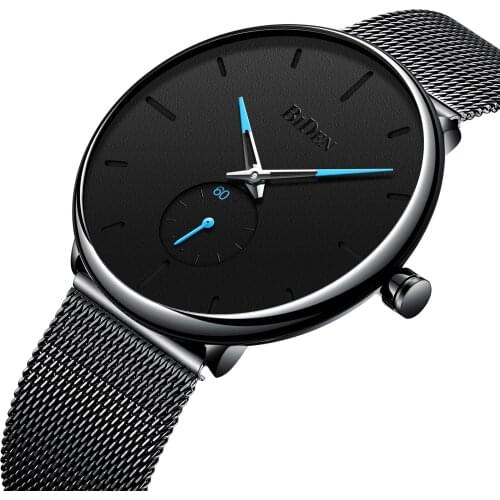 2019 Fashion Mens Watches Top Brand Luxury Man Quartz Watch Men Casual Slim Mesh Steel Waterproof Sports Watch Relogio Masculino