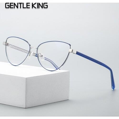 GENTLE KING Cat Eye Computer Glasses Anti Blue Ray Glasses Blue Light Blocking Eyeglasses Optical Gaming Filter Eyewear Gafas