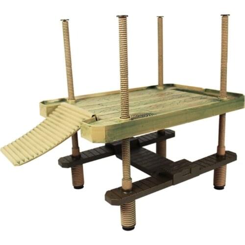 Turtle Tortoise Climbing Basking Platform Sunbathe Pier Reptile Ramp Floating Island for Amphibian Turtle Tank Aquarium Ornament