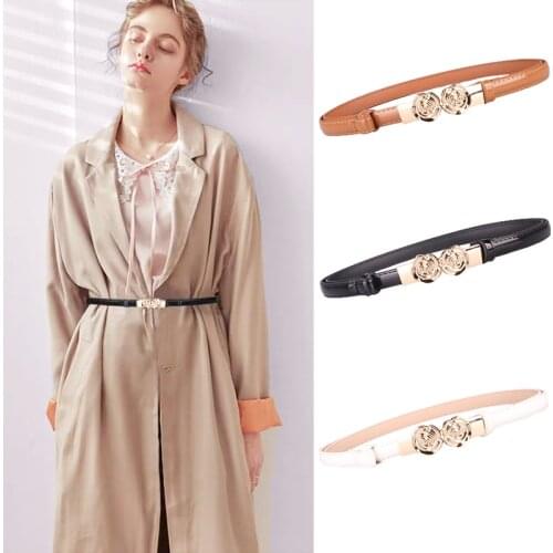 Black Women Dress Belt Strap Rose Flower Ladies Waist Belt Waistband Elastic Leather Adjustable Female Belt ceinture femme