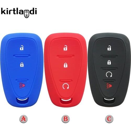 3 4 Button Remote Silicone Holder Key Case Cover for Chevrolet Orlando Trax Equinox Tracker Bolt Malibu Traiblazer Fob Keychain