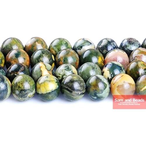 Natural Green Old KAMBABA Stone Beads 6mm 8mm 10mm For Jewelry Making DIY Jewelry 15inches GOK21