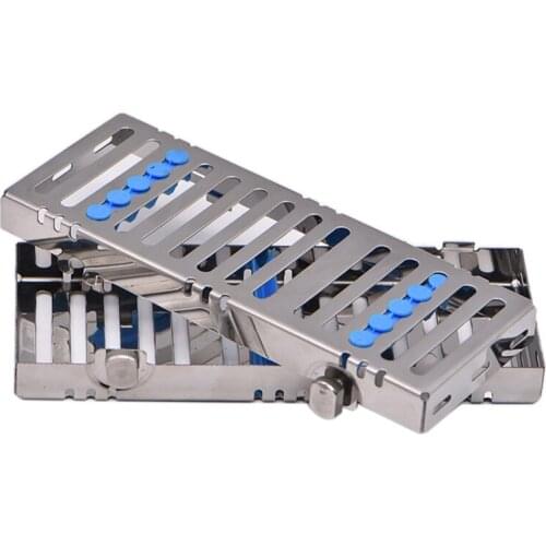 Dental Instrument Sterilization Box Stainless Steel Rack Surgical Autoclavable Dental Cassette File Burs Disinfection Tray Tool