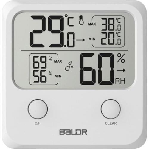 Indoor Digital LCD Thermometer Hygrometer Temperature Humidity Gauge Meter
