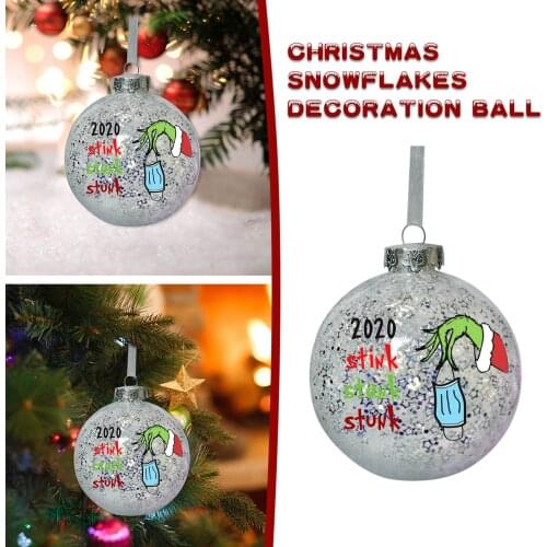 1pc Christmas Balls Ornaments Shatterproof Clear Xmas Balls Baubles with Star Liquid Quicksand for Xmas Home Holiday Decoration