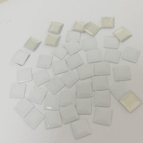 200pcs/lot 10*10mm White Aluminum Square Hotfix Rhinestuds FlatBack Iron On Nailhead Metallic Studs For Clothing/shoes/ bag DIY