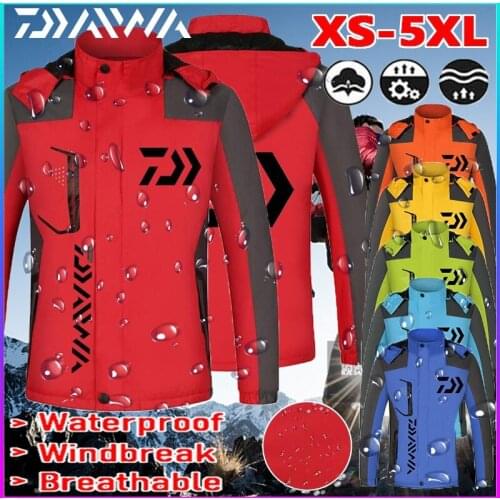 2021 Daiwa Autumn Winter Plus Velvet Outdoor Sport Fishing Jackets Windproof Waterproof Fishing Clothing Cycling Hiking Clothes