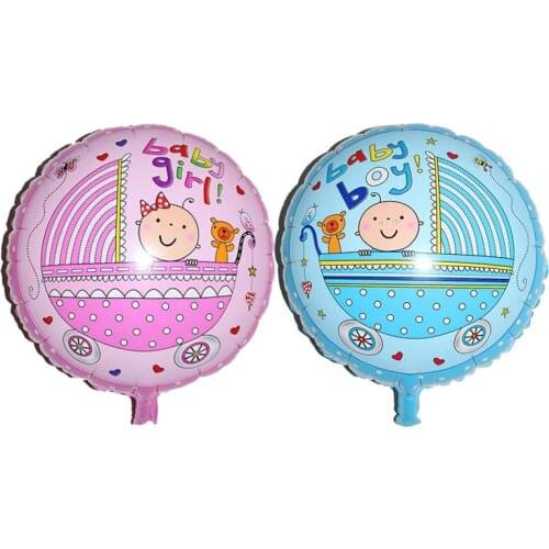 5psc/18inch baby boy&baby girl Helium Aluminum balloon childrens toys balloons decoration birthday party supplies