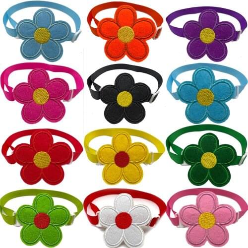 50/100pcs Dog Accessories Small Dog Bow Ties Flowers Shape Neckties Puppy Cat Dog Bowtie Pet Collar Small Dog Grooming Products
