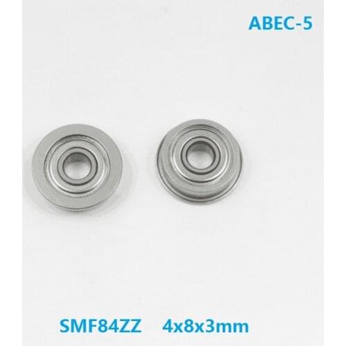 50pcs SMF84ZZ S MF84ZZ ABEC-5 4x8x3 mm Stainless Steel SUS440C Flange Deep Groove Ball bearing shielded 4*8*3mm MF84 ZZ Z