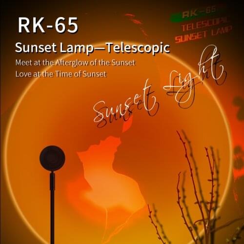 Atmosphere Led Night Table Lamp Light for Home Coffe shop Background Wall Decoration USB Operate Rainbow Sunset Projector Lamp