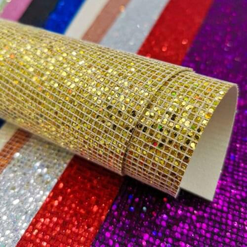 20*15cm Glitter Synthetic Leather Fabric Chunky Glitter Sheets In Crafts Party Wedding Decoration DIY Hair Bow Leather Materials