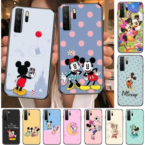 Minnie Mouse Soccer Black Soft Cover The Pooh For Huawei Nova 8 7 6 SE 5T 7i 5i 5Z 5 4 4E 3 3i 3E 2i Pro Phone Case cases