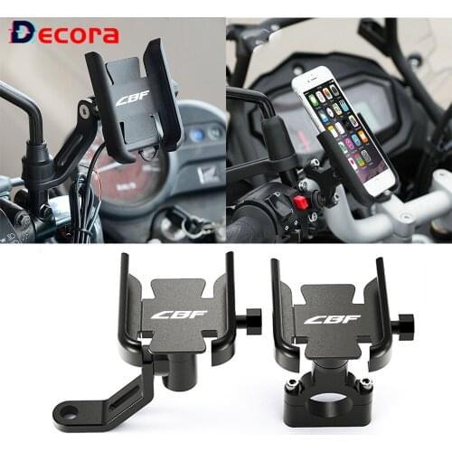 Motorcycle Mobile Phone Holder GPS Stand Bracket For Honda CBF125 CBF150 CBF600 CBF1000 CBF 125 150 250 500 600/s 1000 SA Black