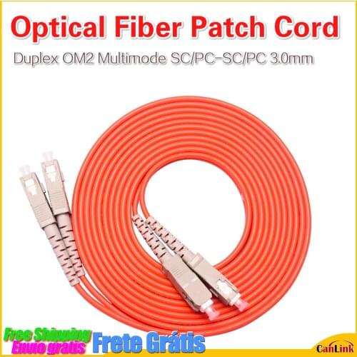 Duplex OM2 Multimode SC/PC-SC/PC 3.0mm Diameter 50/125 Optical Fiber Jumper Patch Cord Cable10M 15M 20M 50M Free Shipping