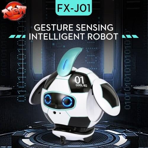 Puzzle Gesture Sensing Intelligent Robot Touch Deformation Music Cool Light Interaction Record Spherical Smart Toys For Children