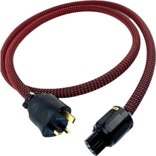 Hi-UK Pure Copper Audio Power Cord Cable for Amplifier CD Player UK Speaker Line