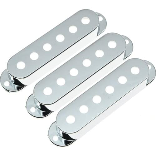 48mm/50mm/52mm Chrome 3 Pcs Single Coil ST Guitar Pickup Covers Electric Guitar Parts Guitar Accessories Dropshipping