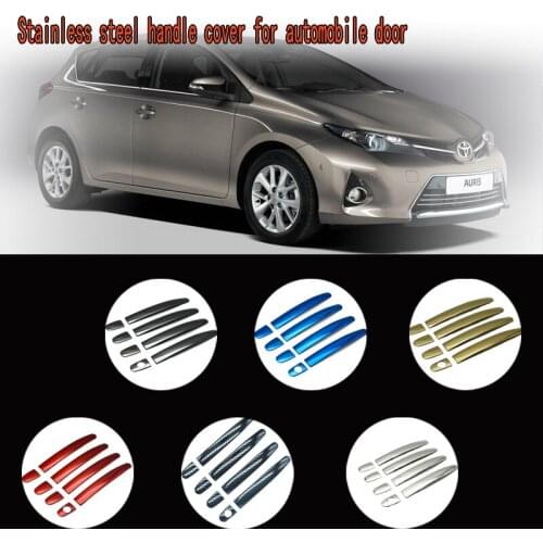Karcng 9 pcs/lot for Car door handle cover stainless steel Chrome decorative sticker For Toyota Auris 2006 - 2011 (E150)