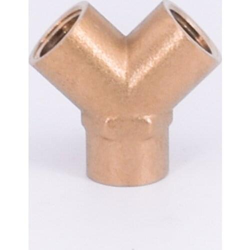 Brass Splitter Y Shaped 3 Way DN8 1/4" BSP Female Adapter Connector Coupling