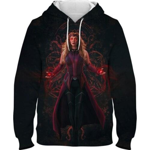 New Wanda Vision Sweatshrit Women Scarlet Witch Sweatshirts Wanda Vision Couple TV Show Hoodies Elizabeth Olsen Harajuku Hoodies
