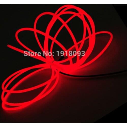 New type 3.2mm 2Meters 10 colors Choice Flexible EL wire rope Energy saving LED Strip Neon light Powered by DC-3V Driver