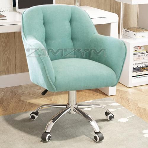 8035 Office Chair Short Flannelette Lifting Chair High Spring Back Protogenesis Sponge Computer Chair Household Rotation Chair