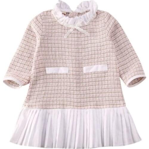 Princess Kid Baby Girl Formal Dress 0-5Y Bowknot Long Sleeve A-Line Dress Christmas Thanksgiving Gown Party Clothes
