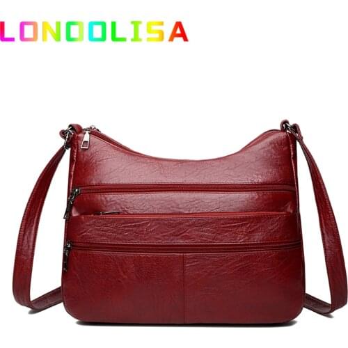 Casual Small Shoulder Crossbody Bags for Women 2021 Sac Women Bag PU Leather Multi Pockets Messenger Bag Purses and Handbags