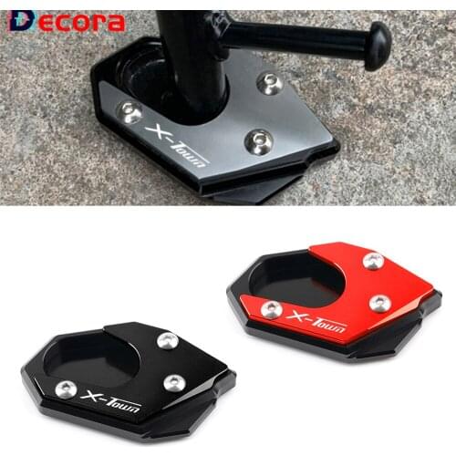 Logo X-TOWN Side Stand Extension For KYMCO X-TOWN125i X-TOWN300i Motorcycle Kickstand Enlarger Pad XTOWN 125 300 300i 125i