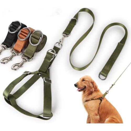 Dog Leash And Harness Set adjustable Pet Dog Iron buckle Safety Belt for Medium and large dogs Dog Outdoor Training