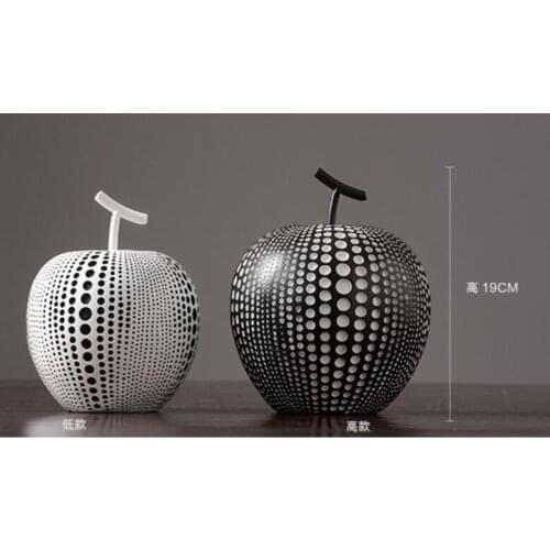 Modern simple home office decoration soft decoration resin creative crafts apple home statues sculpture Home wedding